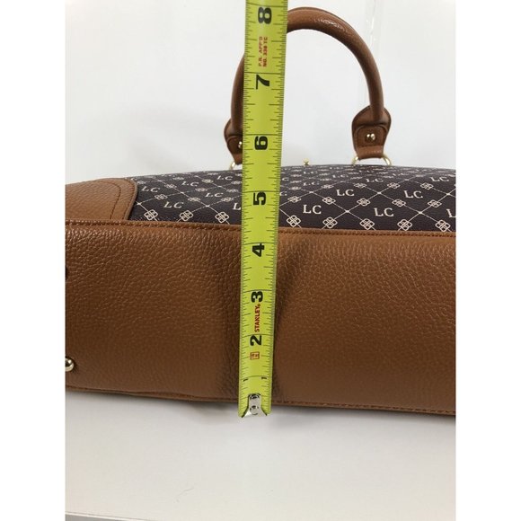 The Danbury Mint Initial Handbag Crossbody "Lynda" Satchel Double Handles  NEW - Picture 7 of 12